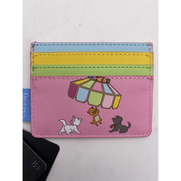 Loungefly Disney The Aristocats Multi Color Cardholder Slim Wallet - Alley Cats - Picture 2 of 6